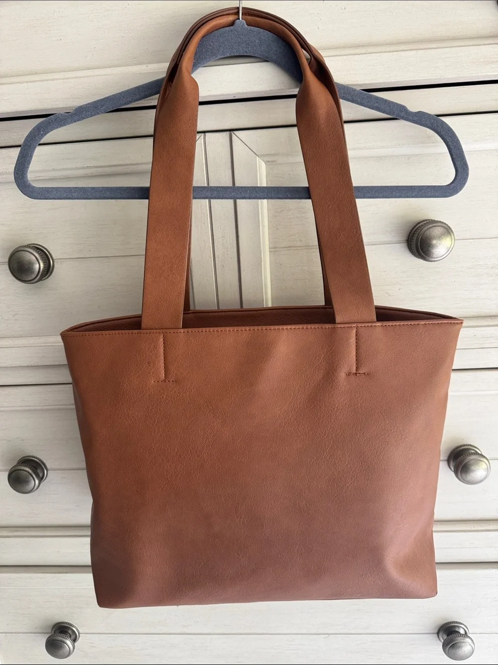 Universal Thread Brown Faux-Leather Everyday Tote